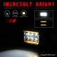 4Inch 120W 12000LM 6000K+8000K LED Light Bar Truck Lights Quad Row Off Road Lights for Jeep ATV UTV SUV Boat Amber light + white light