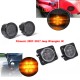 4PCS Amber Front LED Turn Signal Light+Side Light Combo Lens for 2007-2017 Jeep Wrangler JK Lamp As shown