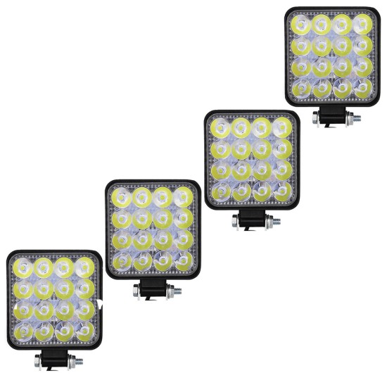 4pcs Led Work Light Bar Flood Spot Lights Driving Lamp Offroad Car Truck Suv 48w White light 4 pcs