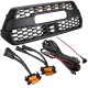 4pcs/set Car  Grill  LED Lights With Harness Fuse Upgrade For Automobile Modification Amber shell amber light