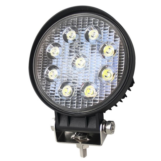 5 Inch 27W Round LED Work Light Bar Spot Flood Offroad Driving Fog Lamp 12V 24V As shown