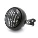 6.5" DC 12V Motorcycle Grill Headlight with Bracktes Motorbike Retro Headlights Motor Moto Scooter Vintage Front Light Round Lamp Bring support