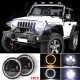 7 INCH 140W  LED Headlights Halo Angle Eye For Jeep Wrangler CJ JK LJ 97-17