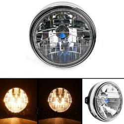 7 Inch 35W Universal Motorcycle Headlight Transparent Crystal Glass Clear Lens Beam Round LED HeadLamp For Honda CB series