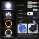 7 Inch LED Headlights DRL Hi/Lo Beam  Halo Ring Amber Angel Eye For Car/Motorcycle White light