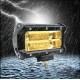 72W 6500K  24 LED   Work Light Bar  6000LM 12V  5in  Super Bright Spotlight Lamp  for Offroad Truck Car Boat yellow