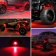 8pcs Rock Lights IP67 Waterproof High Power Underbody Neon Trail Lights Underglow  Lights For Off-road Truck Car Boat Atv Suv red light