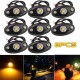 8pcs Rock Lights IP67 Waterproof High Power Underbody Neon Trail Lights Underglow  Lights For Off-road Truck Car Boat Atv Suv yellow light