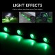 8pcs Rock Lights IP67 Waterproof High Power Underbody Neon Trail Lights Underglow  Lights For Off-road Truck Car Boat Atv Suv green light