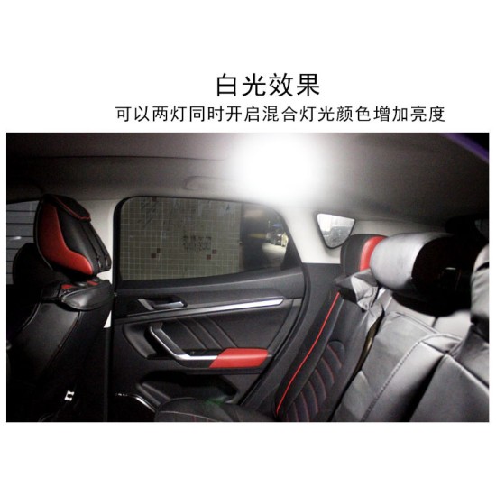 Car Ceiling Roof Lights Led Interior Reading Light Illuminator Car USB Rechargeable Light No Damage Installation With 320 Mah Battery White shell