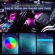 Car Interior Lights Car LED Strip Light 48 LED App Controller Waterproof DIY Color Music Under Dash Car Lighting Kits 12 lights mobile APP control