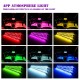 Car Interior Lights Car LED Strip Light 48 LED App Controller Waterproof DIY Color Music Under Dash Car Lighting Kits 12 lights mobile APP control