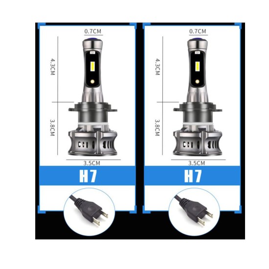 Car LED Headlight  XT7 Large-Sized LED Lamp Demon Eyes Running Lamp Retrofit  H4 H7 H11/H8  9005 9012 9006