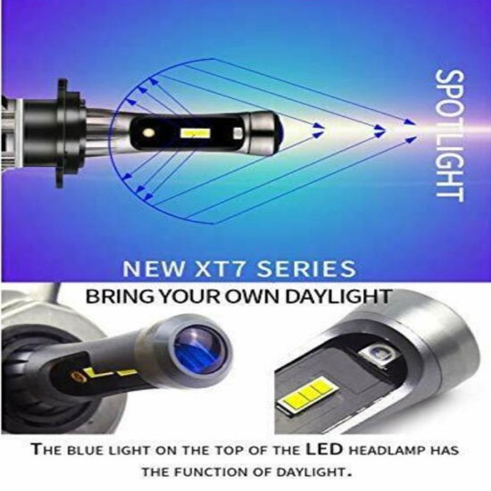 Car LED Headlight  XT7 Large-Sized LED Lamp Demon Eyes Running Lamp Retrofit  H4 H7 H11/H8  9005 9012 9006