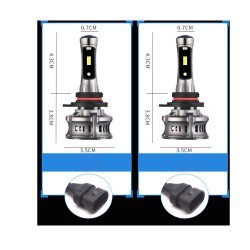 Car LED Headlight  XT7 Large-Sized LED Lamp Demon Eyes Running Lamp Retrofit  H4 H7 H11/H8  9005 9012 9006