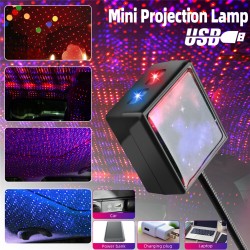 Flexible Led  Projector  Star  Night  Light 360 Degree Rotation Multiple Angles Adjustable Usb Rechargeable Car Roof Atmosphere Lamp C208