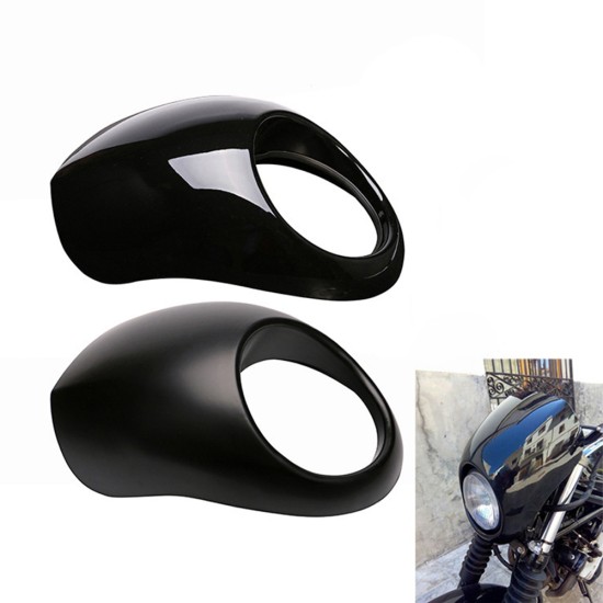 For  Sportster Dyna 883 Motorcycle Front Headlight Cowl Fairing Retro Mask  bright black