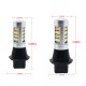 For Car Lighting 2pcs 1156 2835 High Power Dual Color Switchback LED Bulb  42LED Daytime Running Turn Signal Lamp BA15S red + yellow