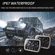 For Jeep Wrangler 500 W 30000LM 7 inch LED Headlights 5X7/7X6 Led Beam Headlamp Led Headlight Angel eyes (three eyes eight beads) with halo