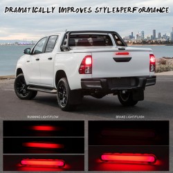 For Toyota Hilux VIGO 2015-2017 Car LED Rear Brake Light Middle Stop Third Tail High Brake Lamp Short black