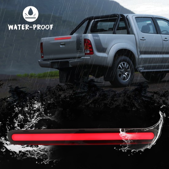 For Toyota Hilux VIGO 2018-2020 Car LED Rear Brake Light Middle Stop Third Tail High Brake Lamp Long red