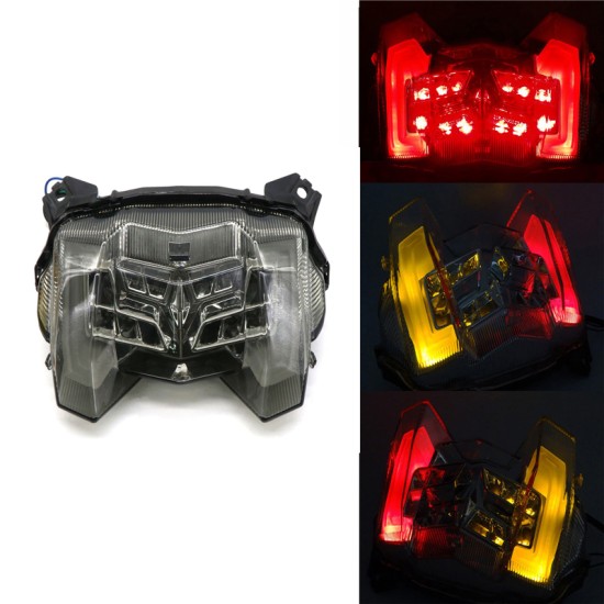 For Yamaha MT-09 FZ-09 18-19 Rear Tail Light Brake Turn Signals Integrated LED Light Transparent black shell