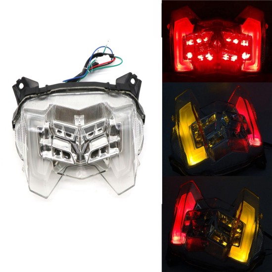 For Yamaha MT-09 FZ-09 18-19 Rear Tail Light Brake Turn Signals Integrated LED Light Transparent white shell