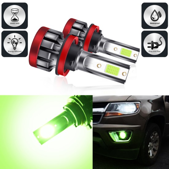 LED headlight front fog lamp 9-30 V 3000LM car modified green lime light bulb  880/881