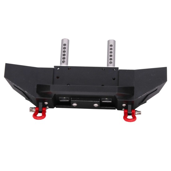 Metal Front Rear Bumper with Led Light for 1/10 RC Rock Crawler Axial SCX10 TRX4 D90 90046 90047  Front and Rear Bumper