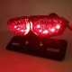 Motorcycle 12V LED Taillight Turn Signal Rear Brake License Plate Light Bracket Smoke lens