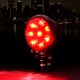 Motorcycle 12v Led Cafe Racer Style Stop Tail  Light Motorbike Brake Rear Lamp Taillight Black shell smoke cover