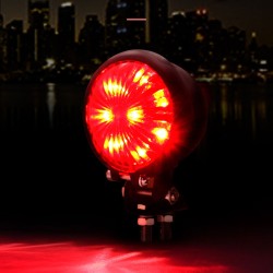 Motorcycle 12v Led Cafe Racer Style Stop Tail  Light Motorbike Brake Rear Lamp Taillight Plating shell smoke cover