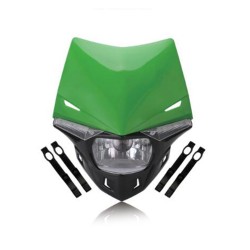 Motorcycle Dirt Bike Headlight Assembly Ghost Face Fairing Lamp KTM EXC SX SXF EXC MX SMR Universal Headlamp Assembly green