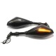 Motorcycle LED Turn Lights Side Mirrors Turn Signal Indicator Rearview Mirror  Snake pattern_Single point light