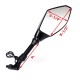 Motorcycle LED Turn Lights Side Mirrors Turn Signal Indicator Rearview Mirror  black_Single point light