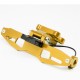 Motorcycle License Plate Bracket CNC Aluminum Mount Frame With LED White Light for YAMAHA TFX150 MSLAZ150 15-17  gold