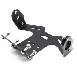 Motorcycle License Plate Frame Holder Bracket with Light for YAMAHA R25 R3 MT-25 MT-03  black