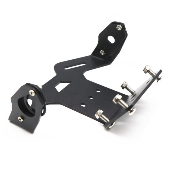 Motorcycle License Plate Frame Holder Bracket with Light for YAMAHA R25 R3 MT-25 MT-03  black