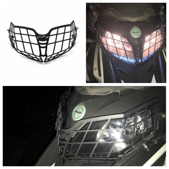 Motorcycle Modification Headlamp Net Headlight Grille Guard Cover Protector for Benelli TRK502X 2018 black