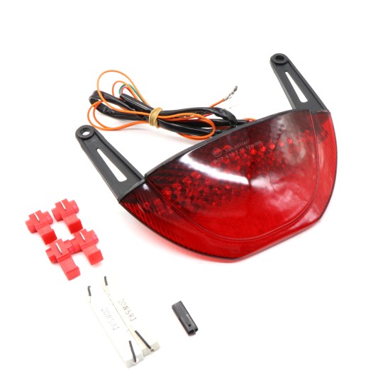 Motorcycle Rear Tail Light Brake Turn Signal Integrated LED Taillight for HONDA CBR600RR 08-12 Black shell