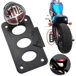 Motorcycle Side Mount Tail Light License Plate Bracket for  Chopper Bobber large stop