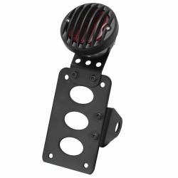 Motorcycle Side Mount Tail Light with License Number Plate Bracket For  Sportsters Bobber Chopper Rear Stop Light black