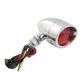 Motorcycle Steering Light RED Blinker Turn Signal+Brake Stop+Running Tail Lights Silver