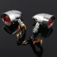 Motorcycle Steering Light RED Blinker Turn Signal+Brake Stop+Running Tail Lights Silver