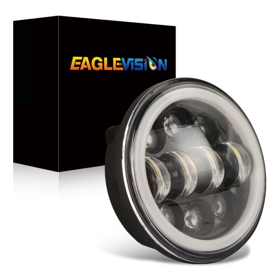 Motorcycles headlight 5.75" Round LED Projection Headlight for Motorcycle White light