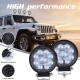 Super Slim Round Spotlight Beam Led Work Light Driving Fog Lights