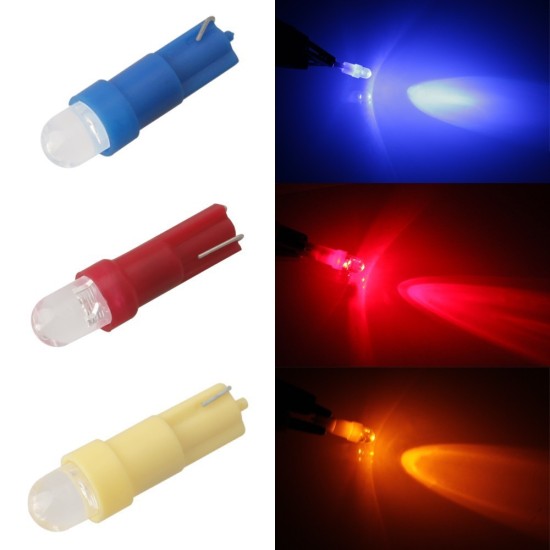 T5 COB Single Light 3D Astigmatism Car Led Bulb T5 Ceramic Instrument Light Led Indicator Blue