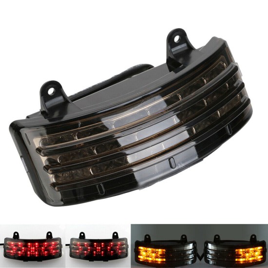 Tri-Bar Splash Guard LED Tail Brake Turn Signal Light for  Touring Street Glide