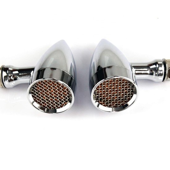 Universal Motorcycle Bullet Shape LED Chrome CNC Turn Signal Light Tail light Plating chrome