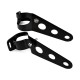 Universal Motorcycle Motorbike Streetfighter Headlight Headlamp Brackets Black